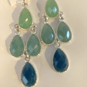Green Chandelier Earrings